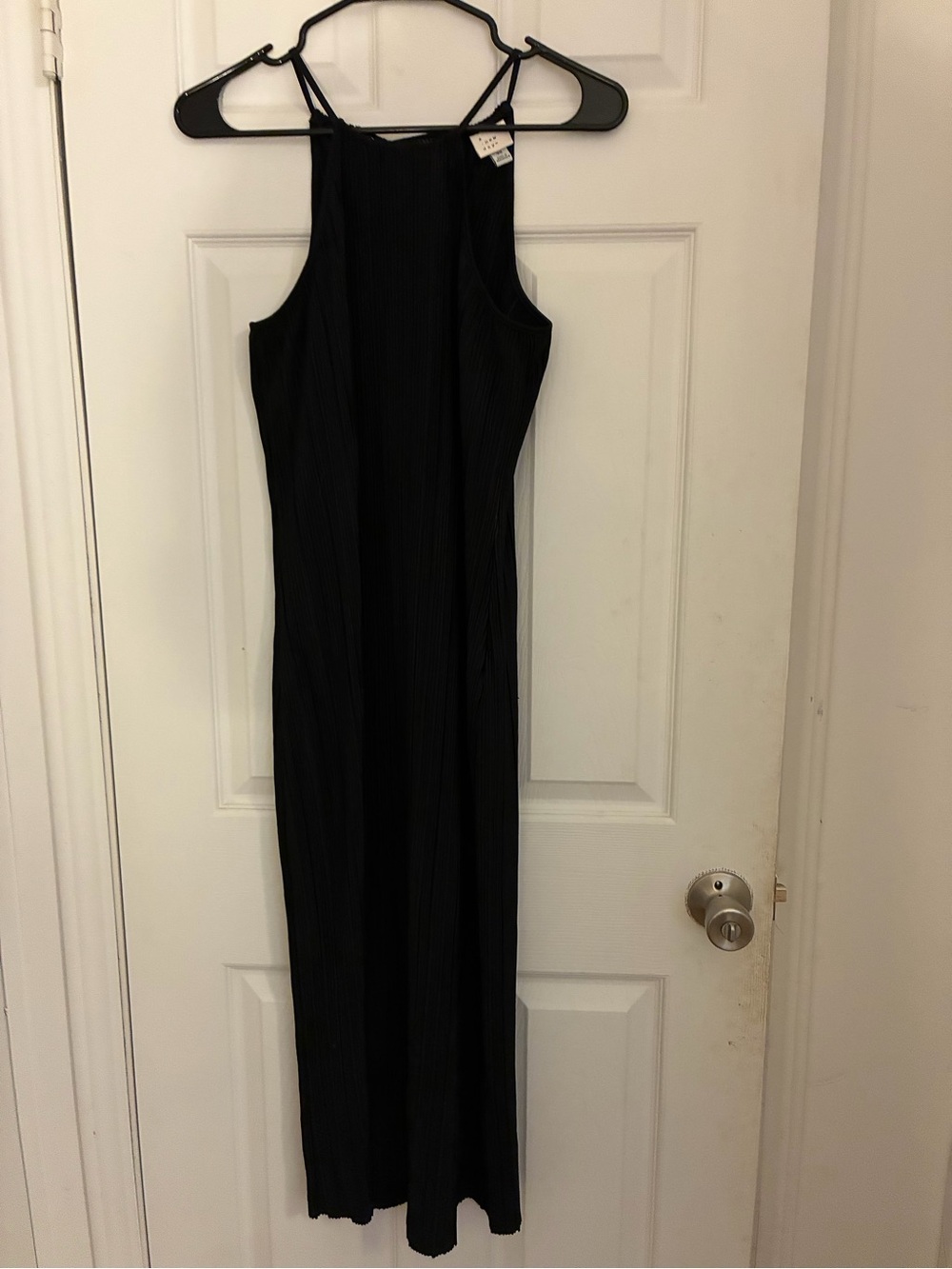 a new day Black Ribbed Halter Maxi Dress